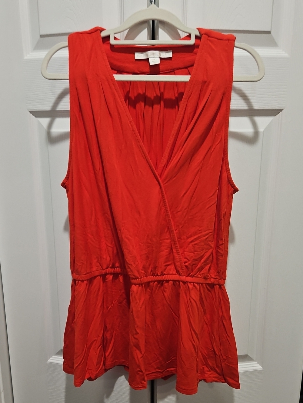 Boston Proper Vibrant Red Sleeveless Top